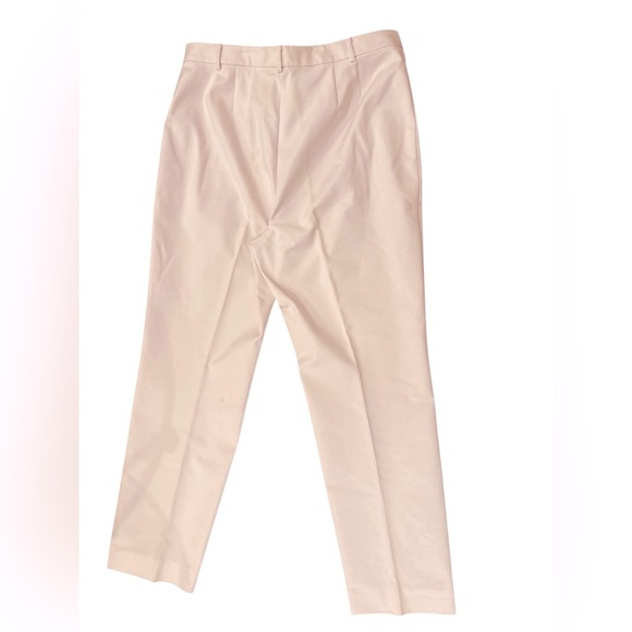 90s ELLEN TRACY PALE PASTEL PINK MID-RISE COTTON BLEND PANT CASUAL PLUS SZ 16 - Picture 3 of 7